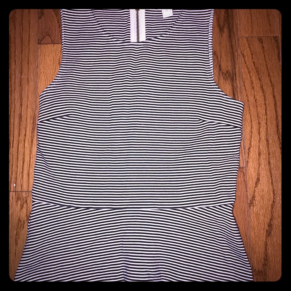 Jcrew striped peplum top